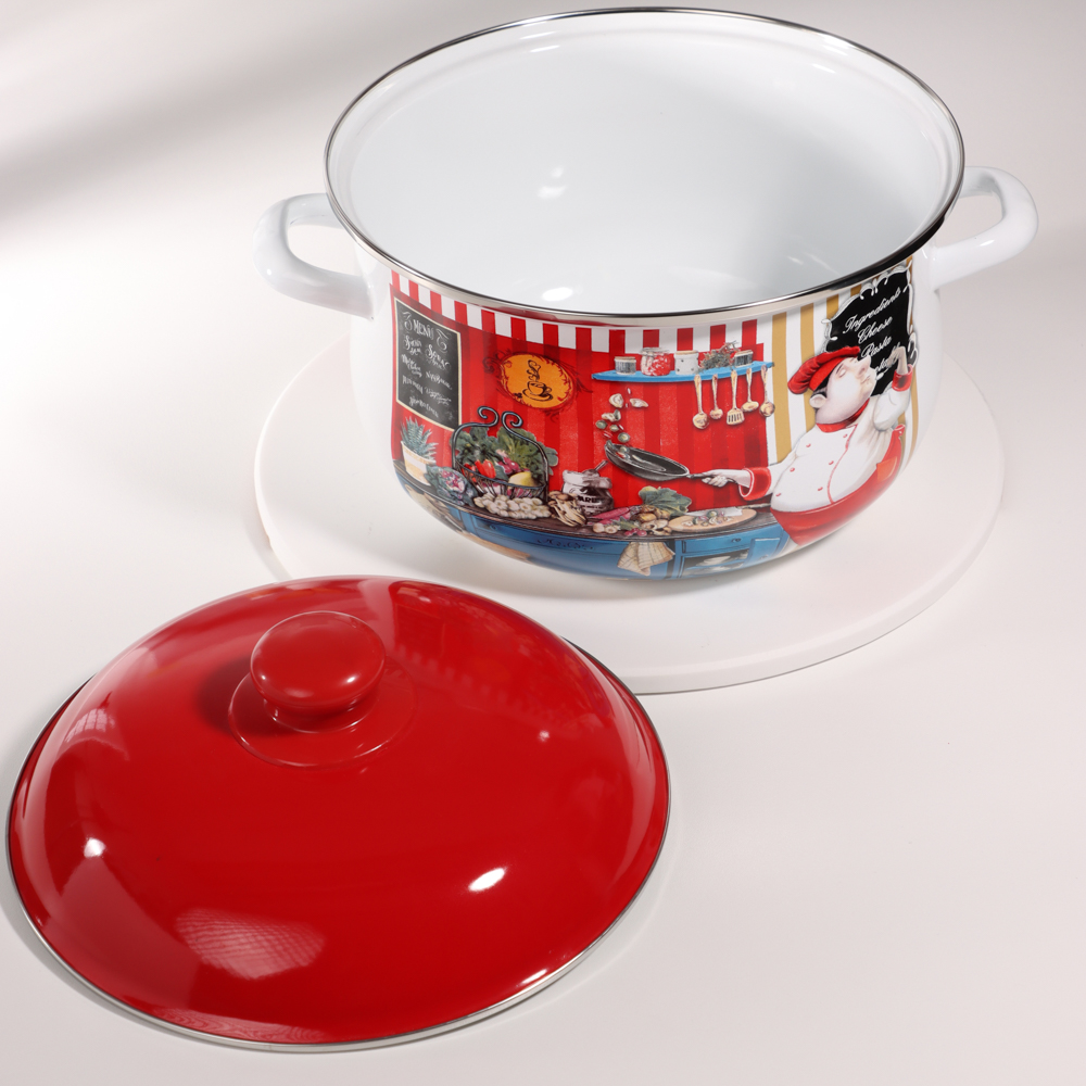 VETTA Повар Кастрюля эмалированная, 24см, 5,0л, индукция - #10