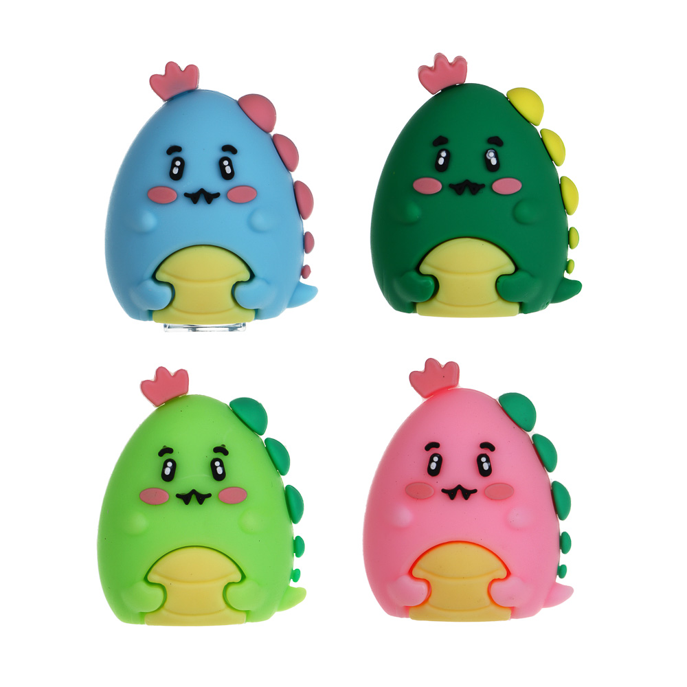 Точилка фигурная "Дино", 4х3х2,5см, 1 отверстие, PVC, 4 дизайна - #1