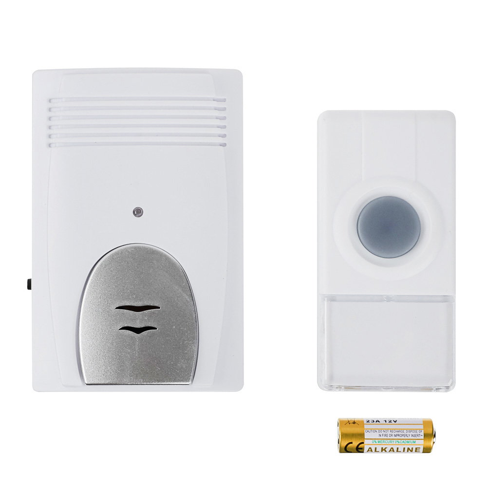 Звонок беспроводной дверной BY, 32 мелодий, 1x23A, 2xAA, с водонепроницаемой кнопкой - #3