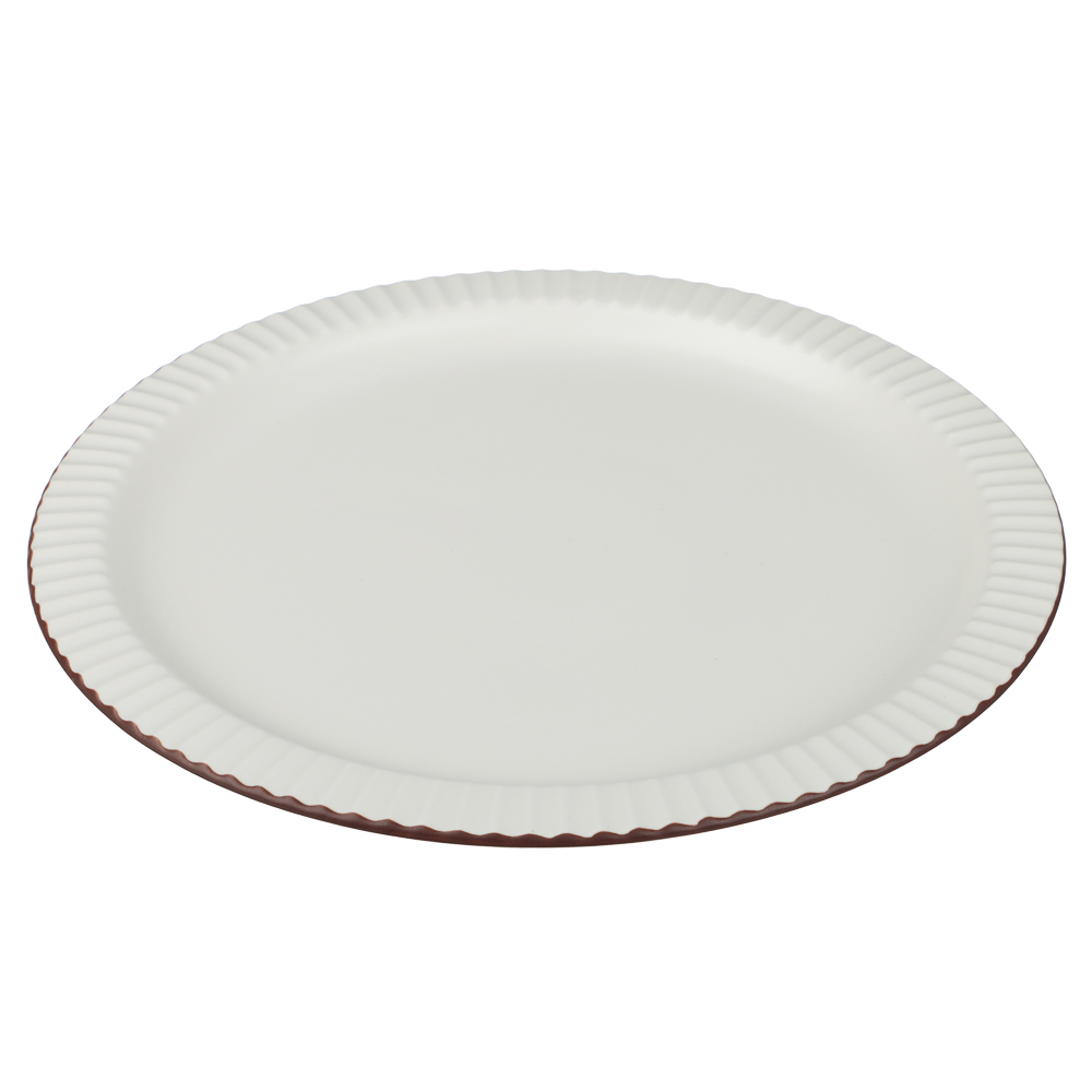 Тарелка подстановочная Лусия тм MILLIMI, 25,4см, фарфор, кремовый - #2