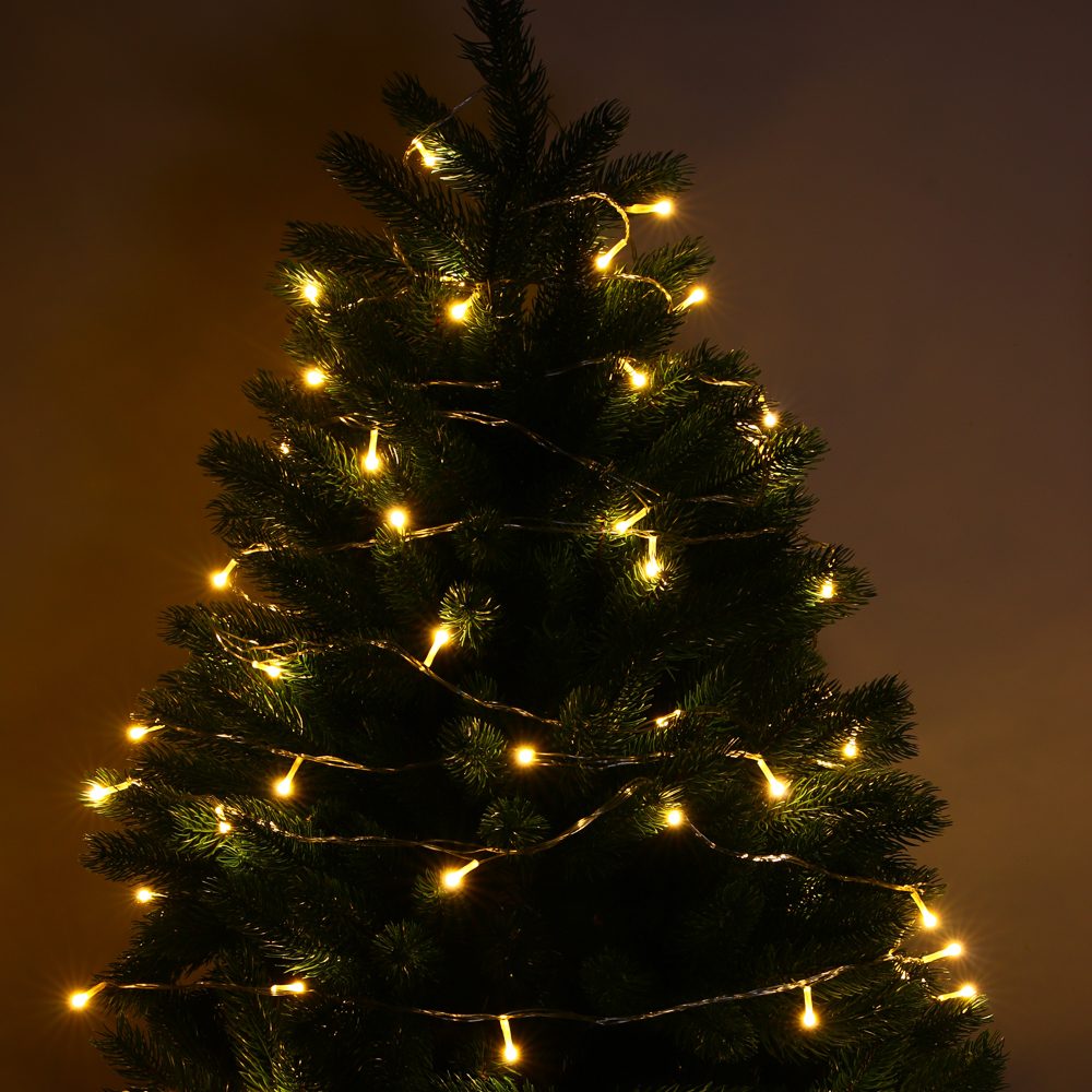 СНОУ БУМ Гирлянда эл. вьюн 20м, 120LED, шампань, 8 режимов, ПВХ прозрачный, 220В - #6