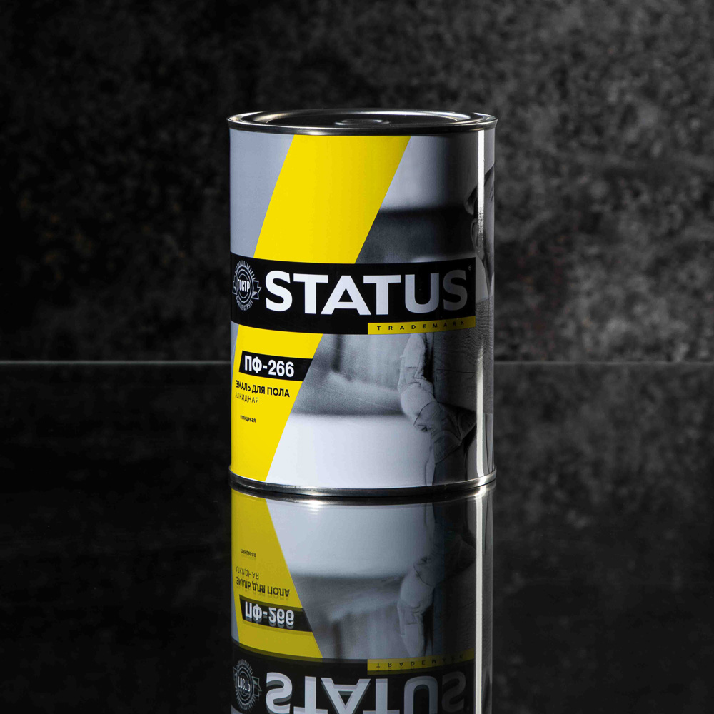STATUS Эмаль ПФ-266 Желто-коричневая 0,8кг (для деревянных поверхностей, ДСП, ДВП, ОСБ) - #4