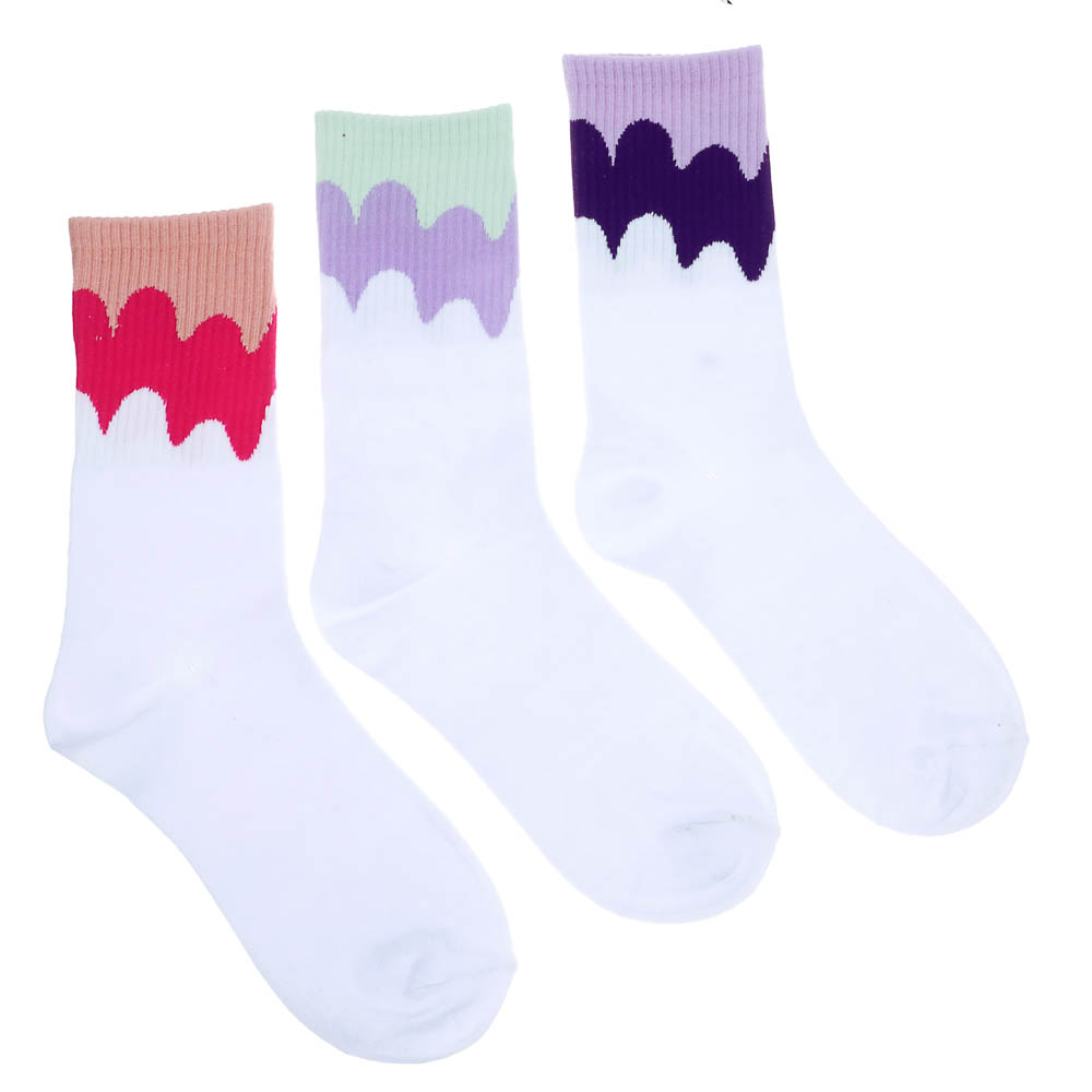 GALANTE Носки женские, р.23-25, 85% хлопок, 10% полиэстер, 5% спандекс, разноцветные, НВ22-18 - #3