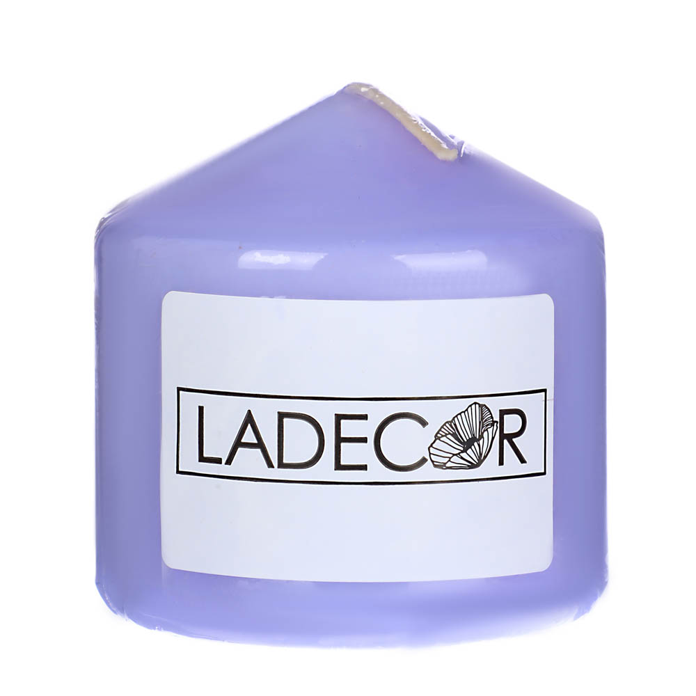 Свеча столбик "Нежность" Ladecor, сиреневый, 2 оттенка - #3