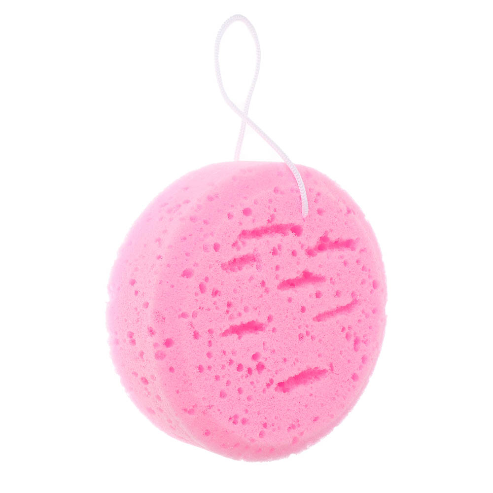 ЮL Мочалка-губка поролоновая крупнопористая с подвесом, полиуретан, 13,5х5см, 3 цвета - #2