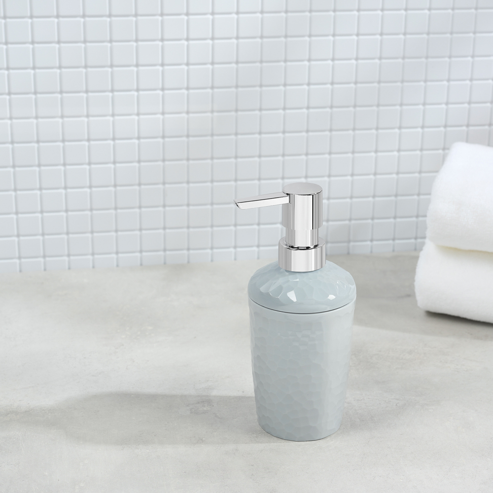 Диспенсер для мыла, Luna, 350мл, пластик, серый - #6