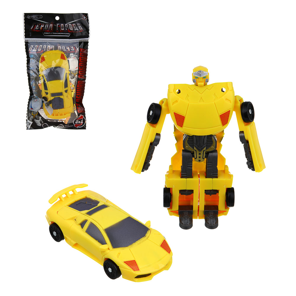 ИГРОЛЕНД Робот трансформирующийся "Герой города", высота 11 см, ABS, 10,5х3,7х19 см, 4 дизайна - #1