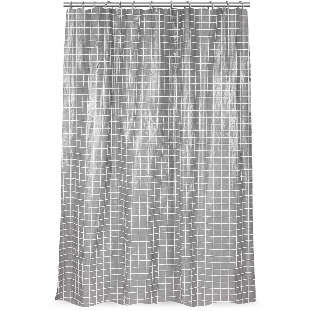 Шторка для ванной тм VETTA Квадро, ПЕВА 60г/м2, 180x200см, серый цвет - #1