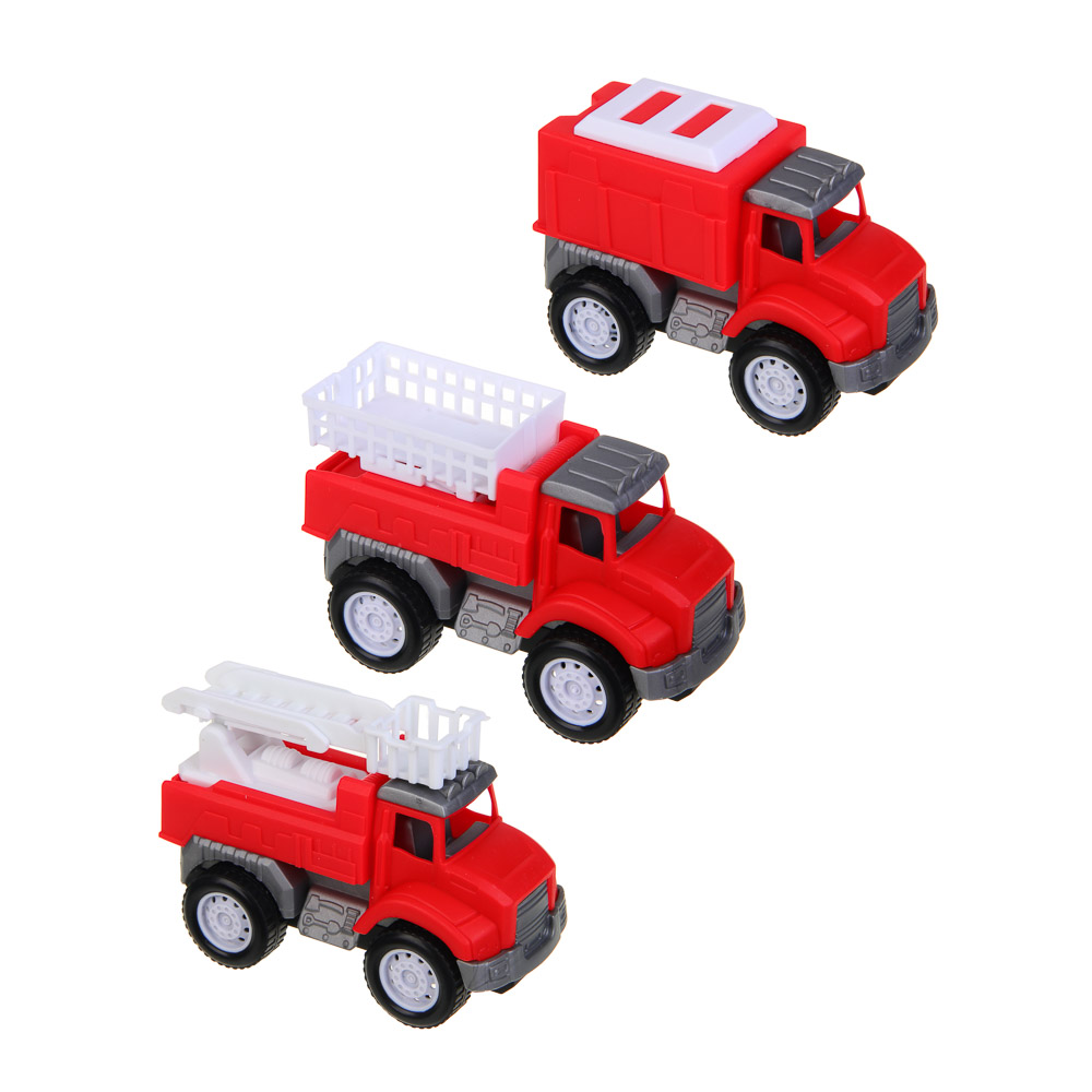 ИГРОЛЕНД Пожарная машина, инерция, PP, 12,2х6,5х8,8см, 3 дизайна - #2