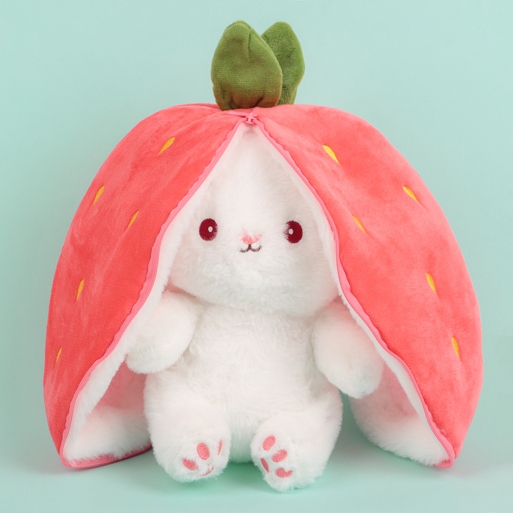 МЕШОК ПОДАРКОВ Игрушка мягкая в виде животных "Морковный заяц", полиэстер, 25см, 2 дизайна - #10