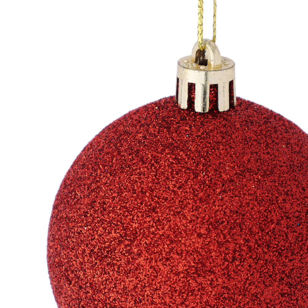 СНОУ БУМ Набор шаров 6 см, 18 шт, пластик, глиттер, 26-101 - #4