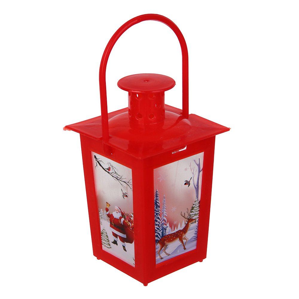 СНОУ БУМ Светильник декоративный LED в виде фонаря, 7x11,6см, PP, 3хAG10, 1 режим, 3 дизайна - #2