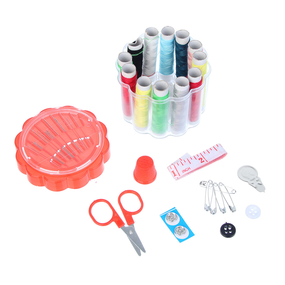 Набор для шитья (нитки, иголки, ножницы, сантиметр и т.д.) 8,5х6см, НС-013 - #1