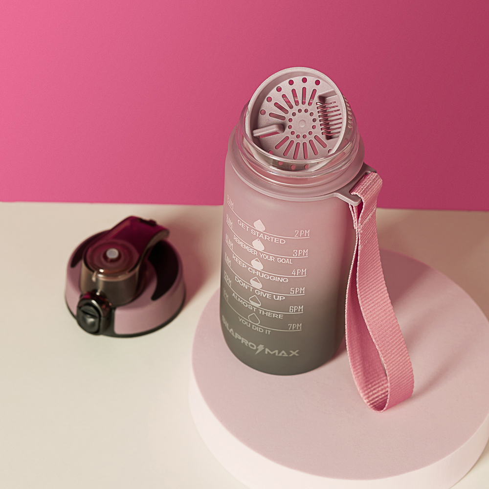 SILAPRO MAX Бутылка спортивная с замком, ULTIMATE GREY -ELDERBERRY, 550мл, РС - #14