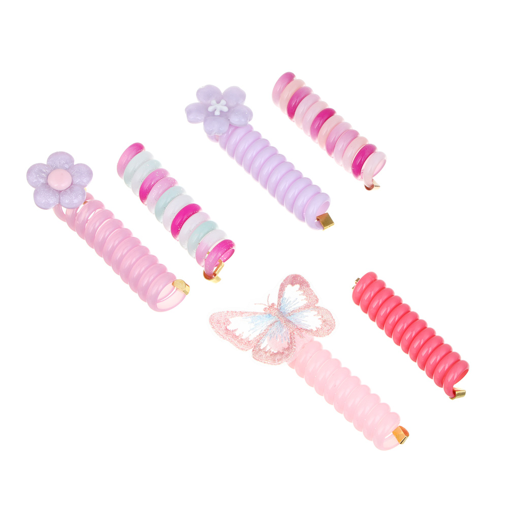 BY Русские супергерои Набор детских заколок-спиралек для волос 2 шт, ТПУ, 7см, 3 сочетания - #1