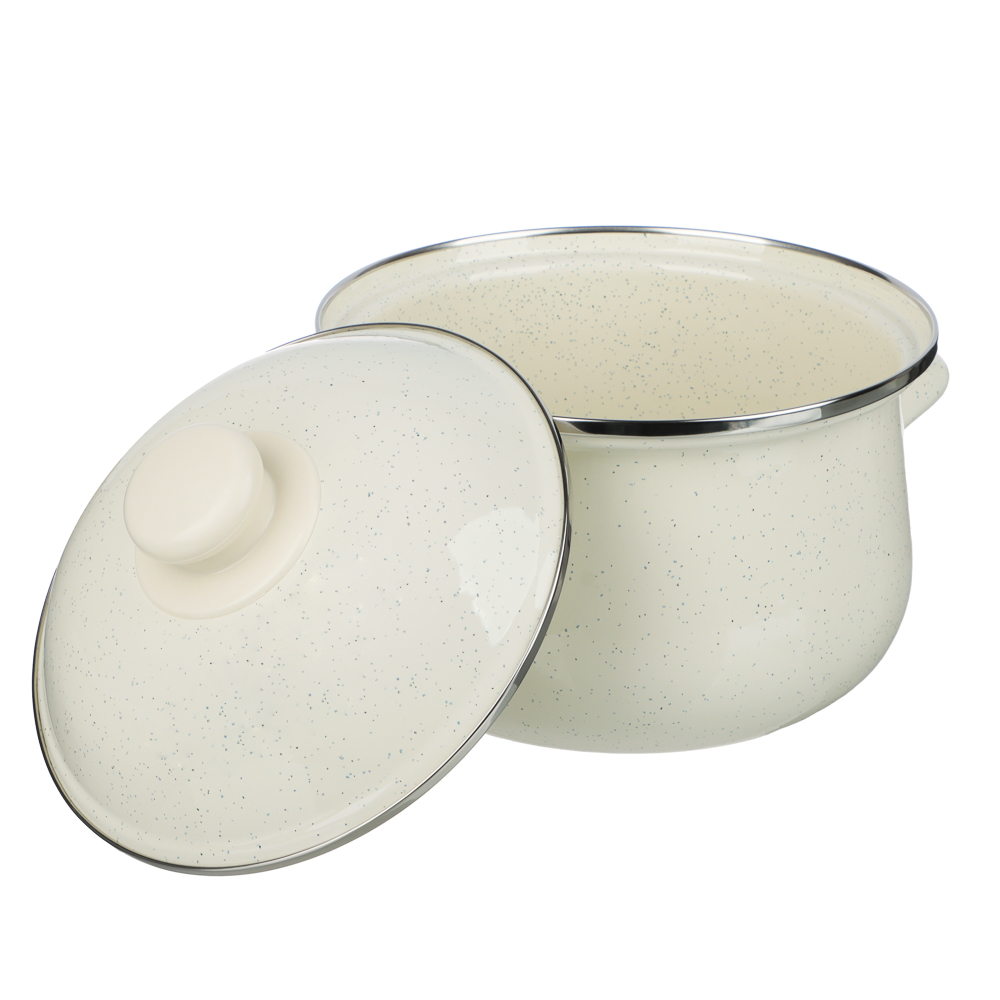 Кастрюля эмалированная VETTA Айвори, 18см, 2л, индукция - #3