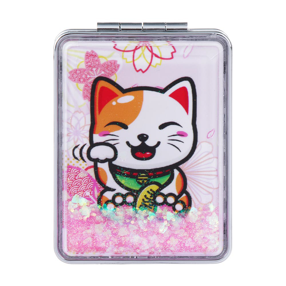 ЮНИLOOK Зеркало карманное, пластик, стекло, 8х5,8см, 6-12 дизайнов - #2