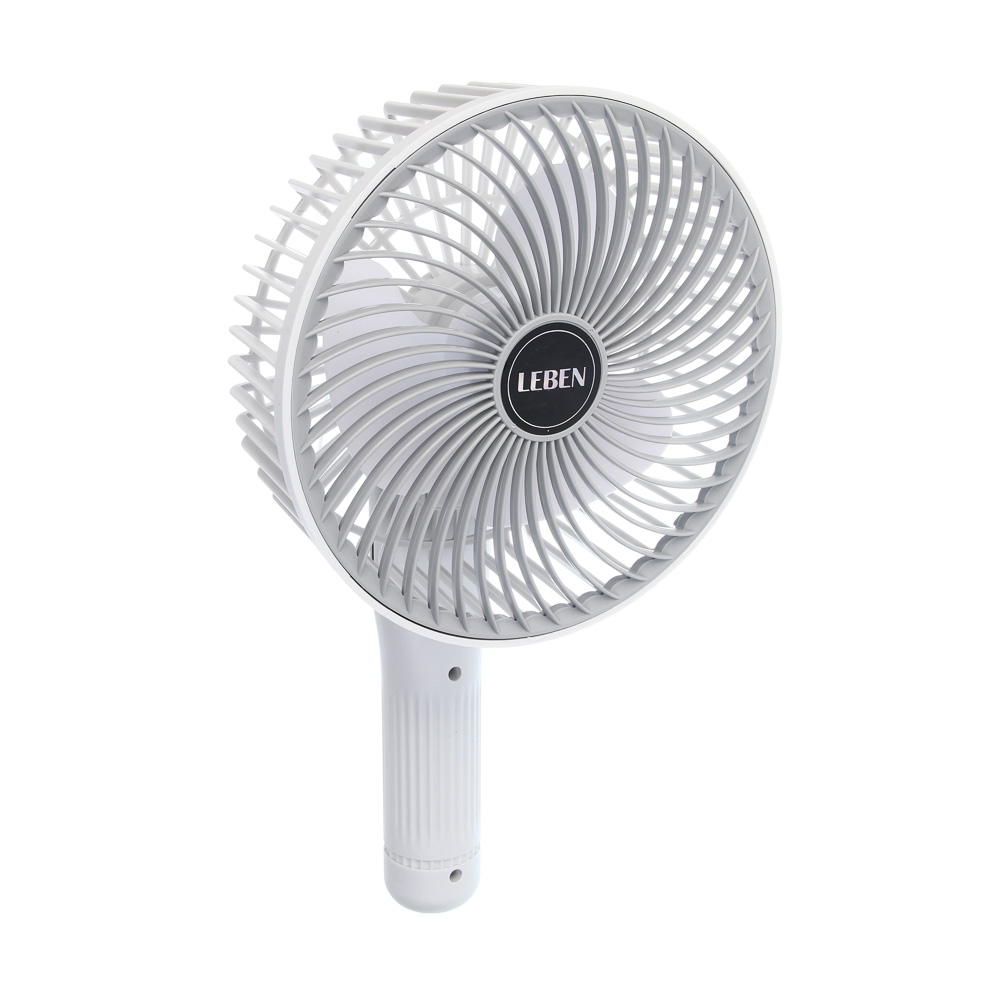 Вентилятор настольный тм LEBEN 3.7в/300мАч, диаметр лопастей 16см, USB-кабель, белый - #6