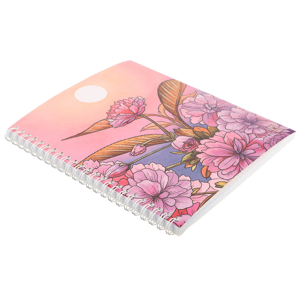 Тетрадь общая на спирали 80л. в клетку, обл.мел. картон, БЕЛЫЕ ЛИСТЫ, микс - #4