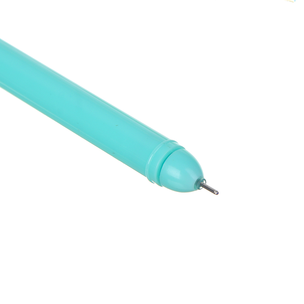 Ручка гелевая синяя с брелоком в виде резинки для волос, 4 цвета - #4