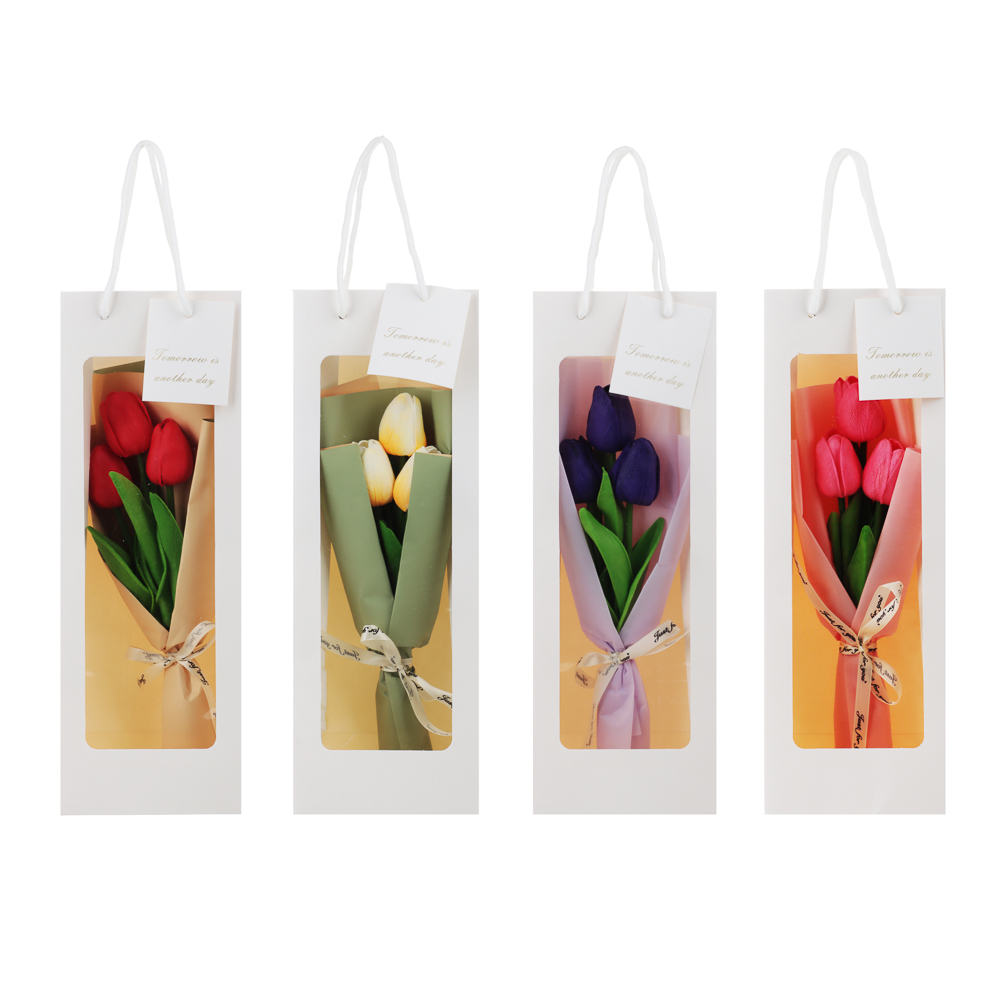 LADECOR Букет тюльпанов, материал PU, 36х13 см 4 цвета - #2