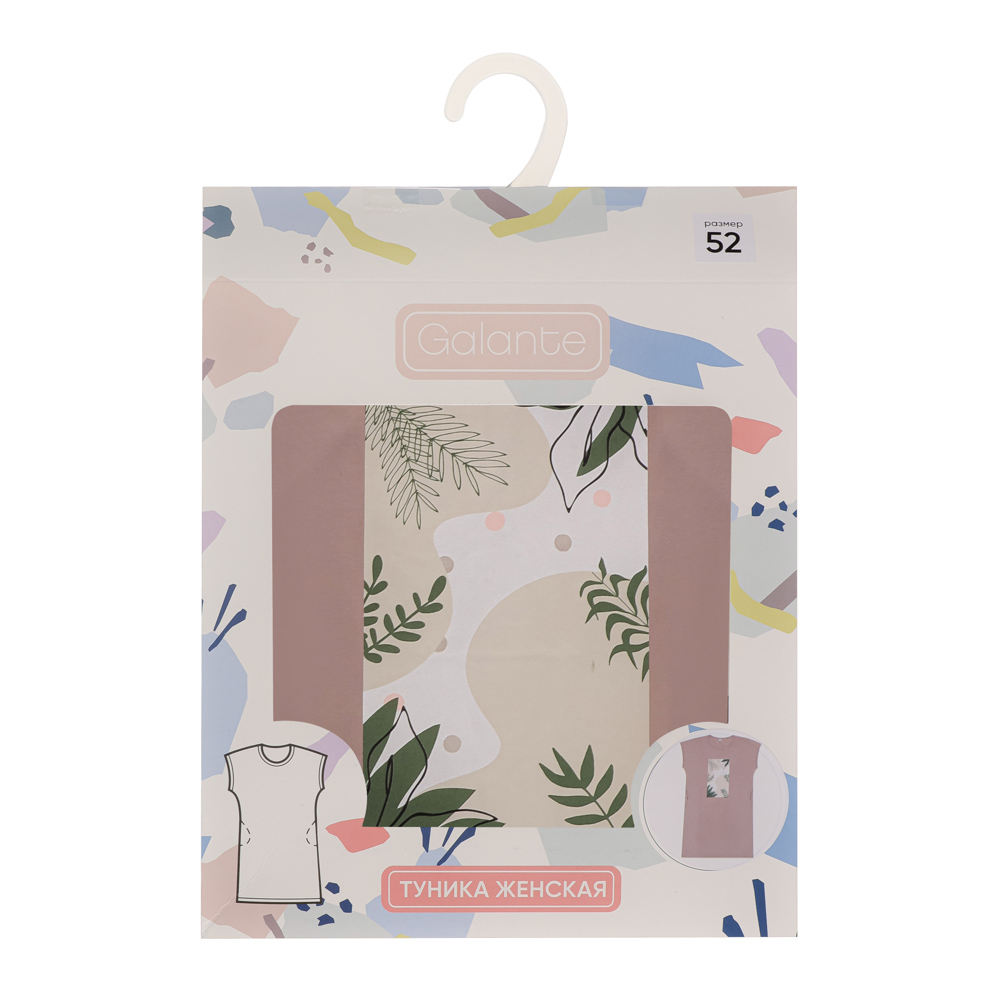 Туника женская с принтом, р. 48-54, 100% хлопок - #3