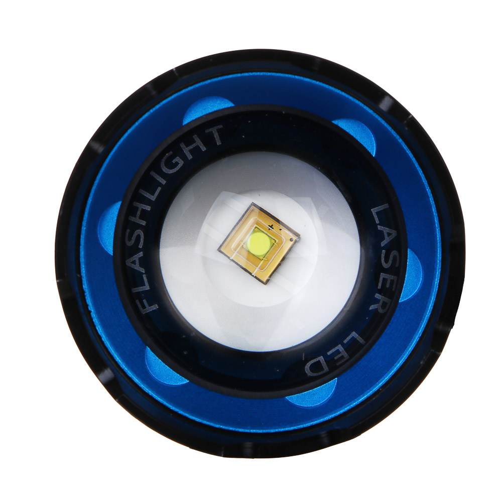 Фонарь ручной, LED, 5 реж, 55х157мм, алюм, съем аккум. 1х38650, фокус, 5 линз, дальн 800 м, 1380 лм - #5