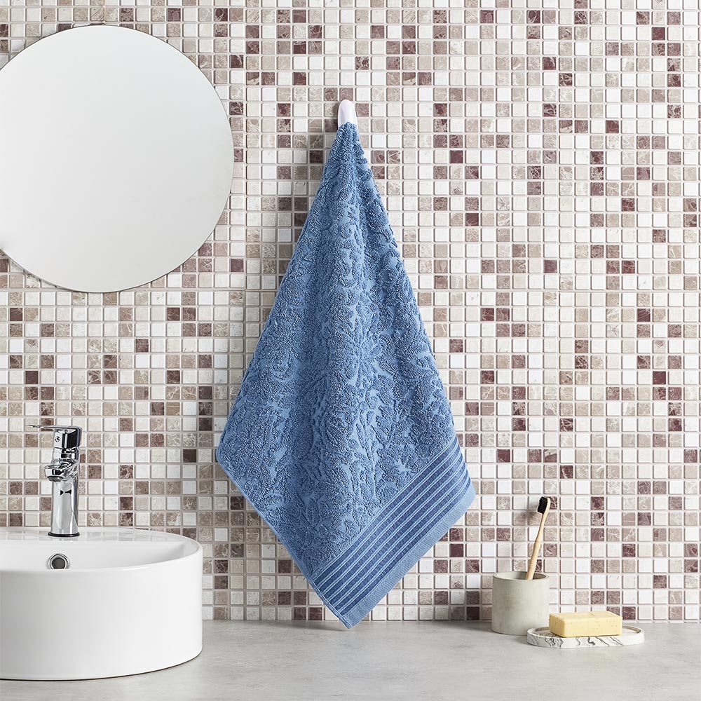 PROVANCE Нэви Полотенце махровое, 100% хлопок, 50х90см, 500гр/м, синий - #8