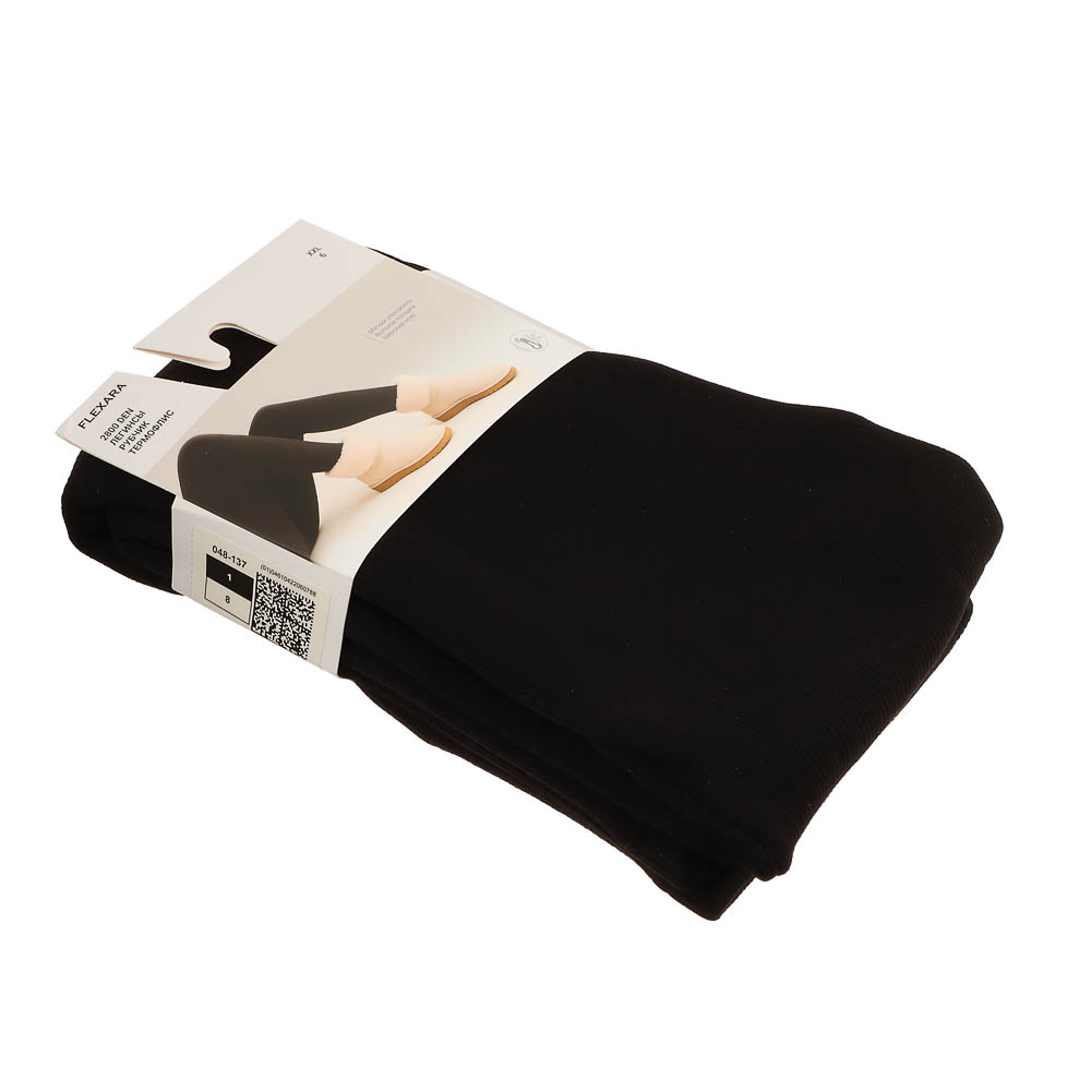 GALANTE Flexara Легинсы утепленные в рубчик 2800D, 90% полиэстер, 10% спандекс, XXL, черный - #5