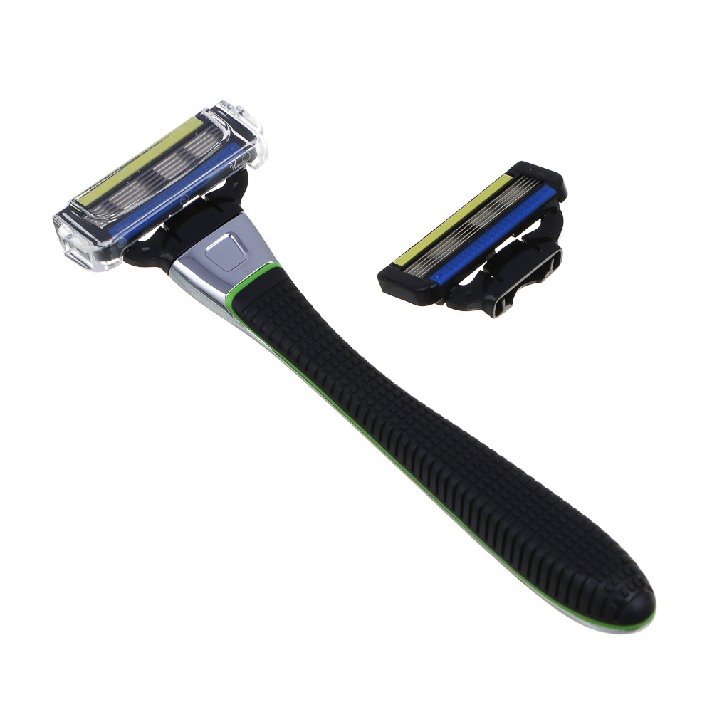 PROWAY Станок для бритья мужской(5 лезвий) + 2 сменных кассеты, пластик - #4