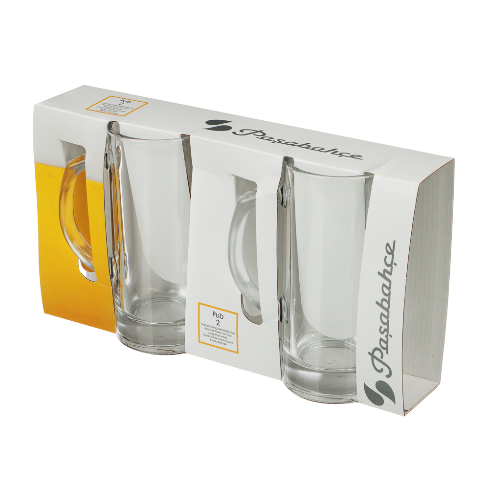 PASABAHCE Паб Кружка 2шт 390 мл, стекло, инд. упаковка, 55439B - #5