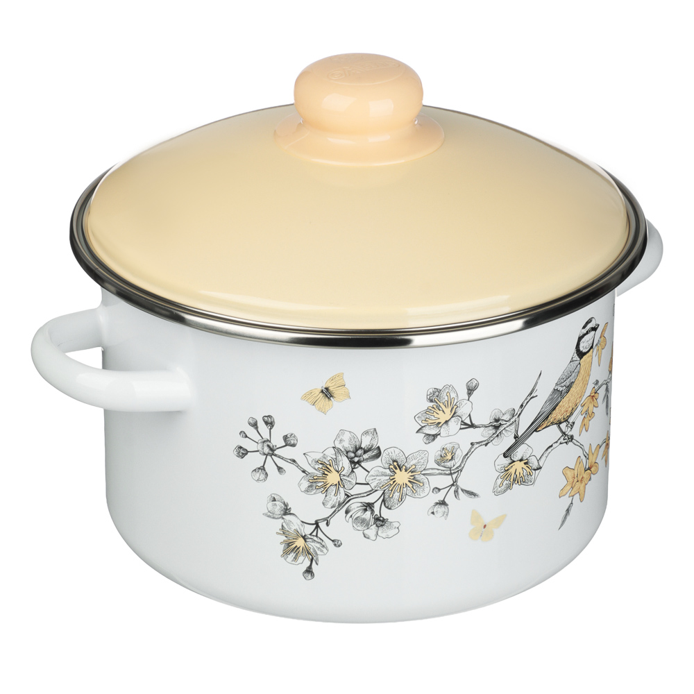 Люмен Кастрюля эмалированная 3л, индукция - #2