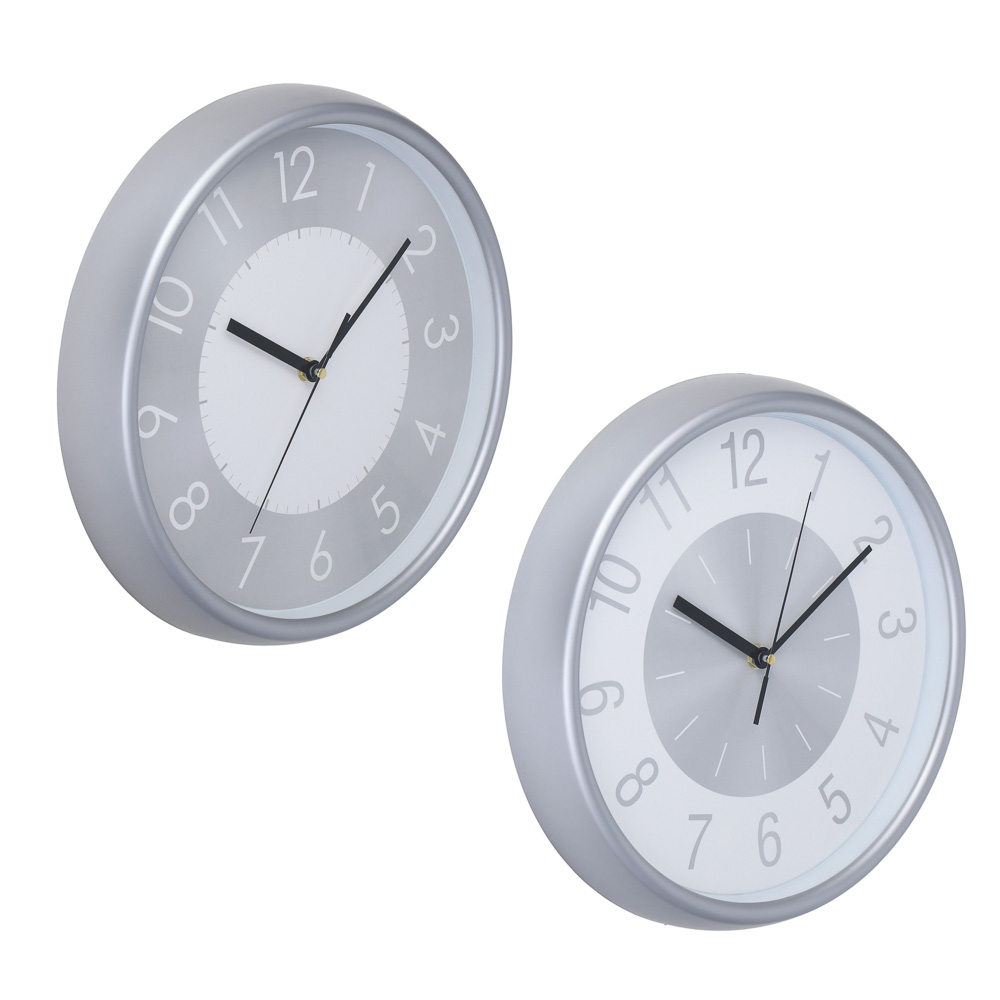 LADECOR CHRONO Часы настенные, круглые, 30,5x30,5x4,3 см, пластик, 2 дизайна, арт.1 - #1