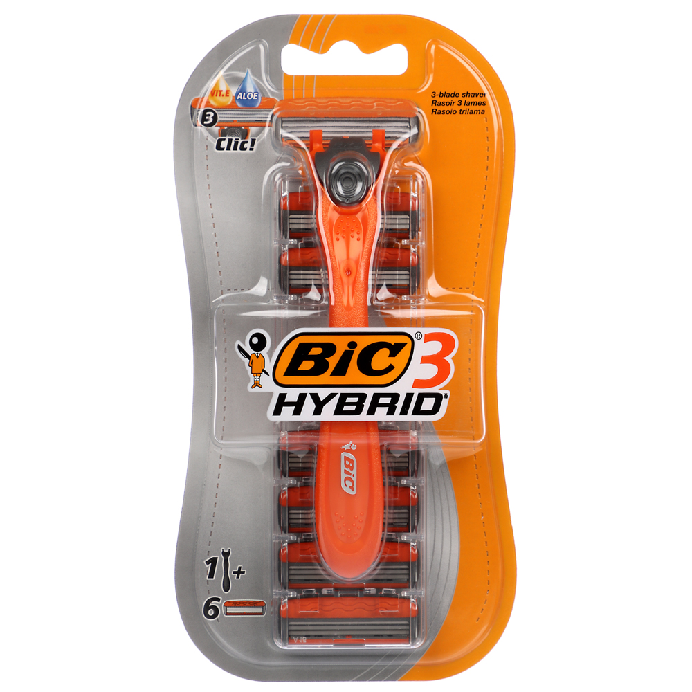 Станок для бритья BIC 3 HYBRID + Сменные кассеты для бритья 6шт - #1