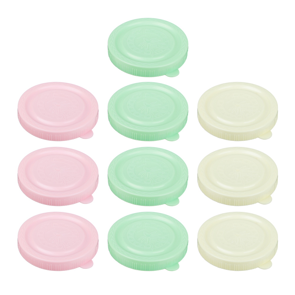 Набор "Холодных" крышек для закрывания банок 10шт полиэтиленовых цветных - #2