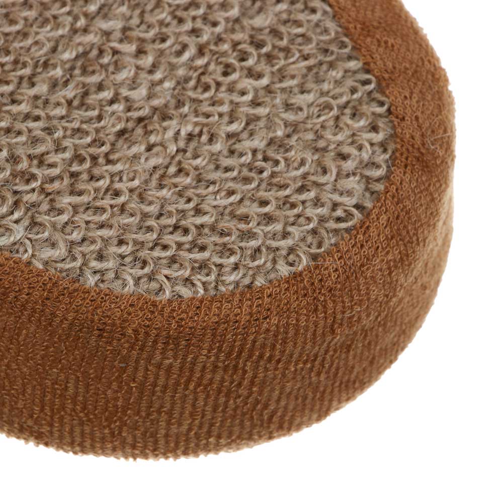 ЮL Мочалка банная объемная овальная на поролоне, рами, хлопок, 14,5х11х4,5см, 3 цвета, МЭ24-01 - #3