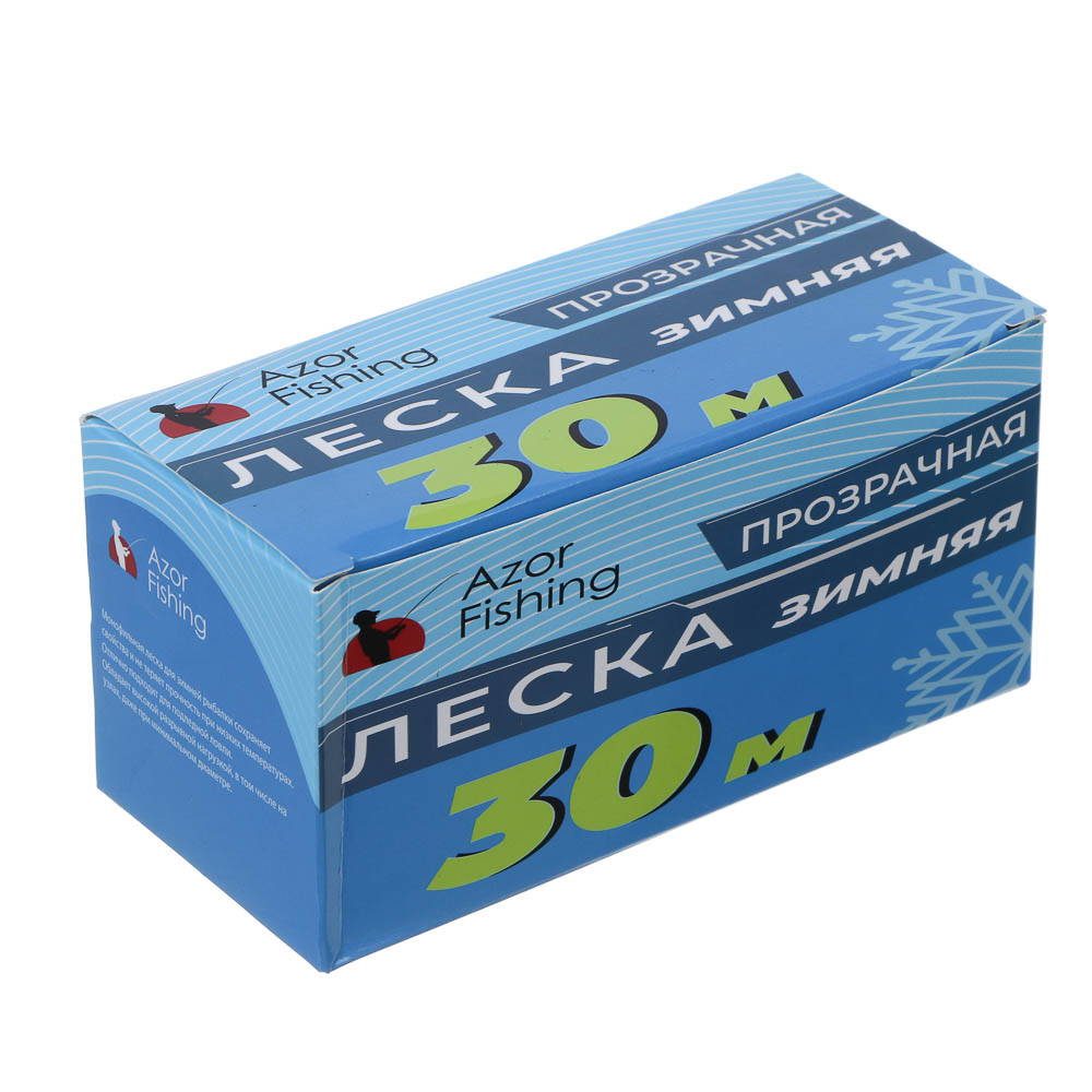 Леска зимняя тм AZOR FISHING, 30м, 0,10мм, 0,95кг, прозрачная - #4