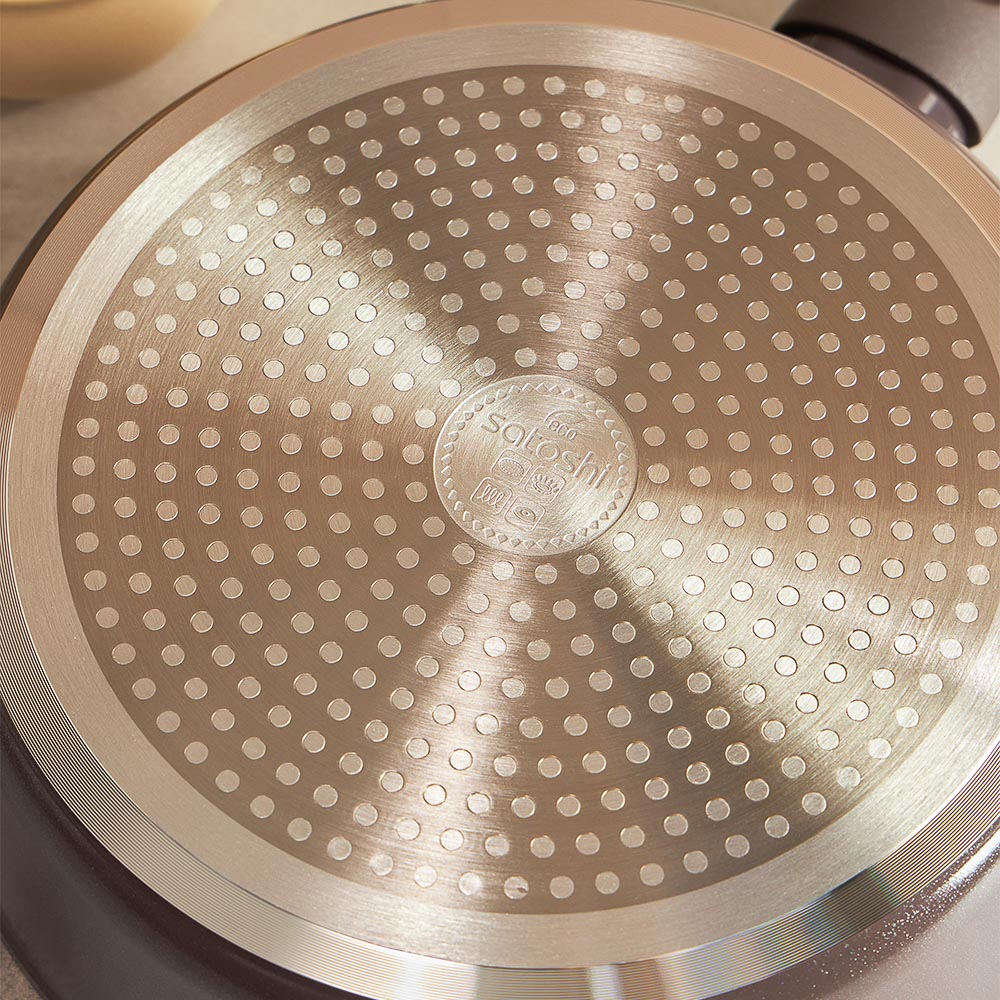 SATOSHI Валькур Сковорода литая глубокая d=24см, антипригарное покрытие мрамор, индукция - #14