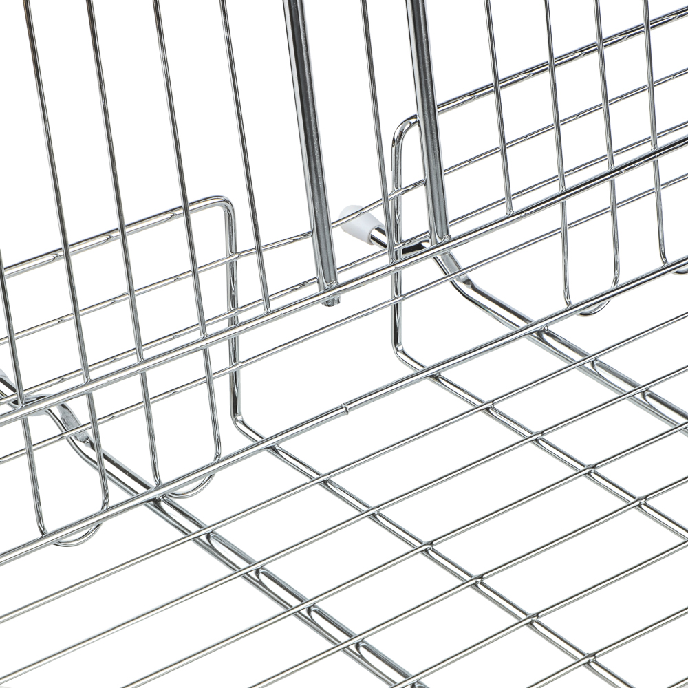 GRILLBOOM Решётка гриль хром со съёмной ручкой 57x30x24 глубина 5см, хромированная сталь - #6