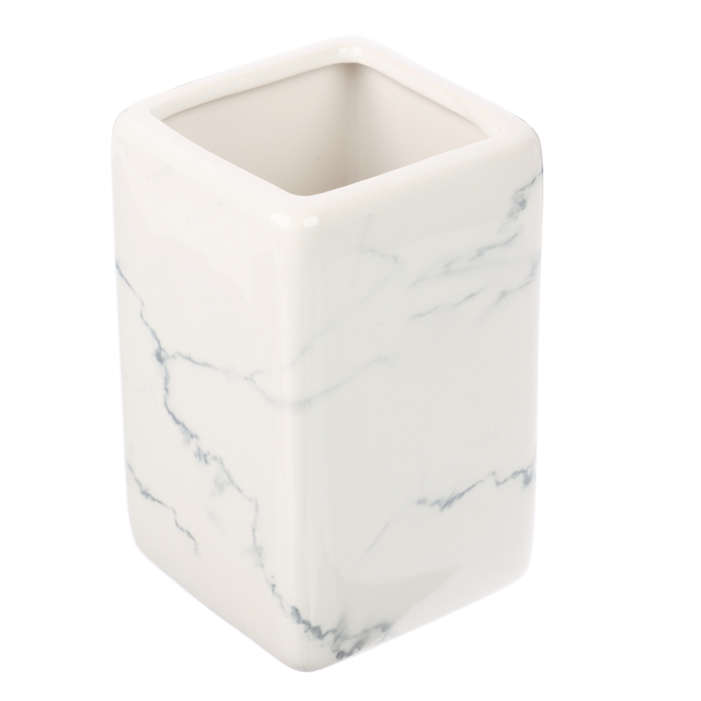 VETTA Стакан для ванной комнаты, "Мрамор", керамика - #2