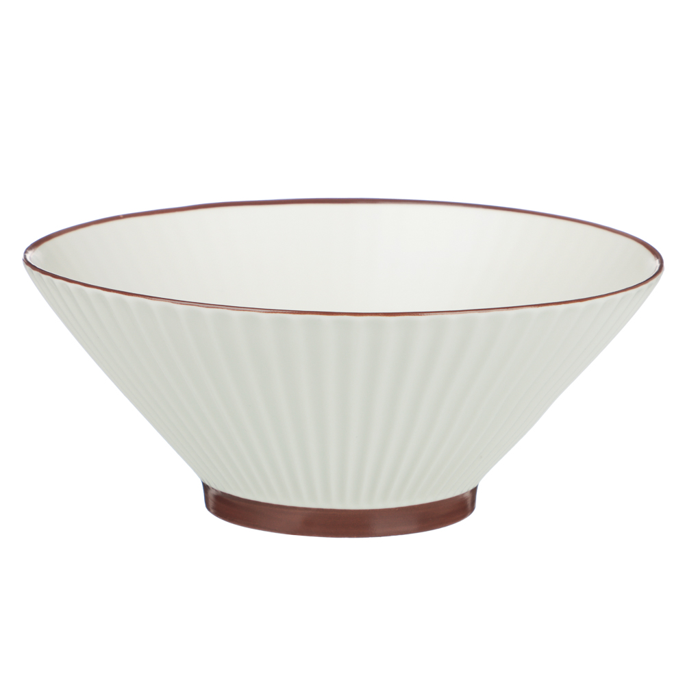 Салатник Лусия тм MILLIMI, 20см, фарфор, кремовый - #1