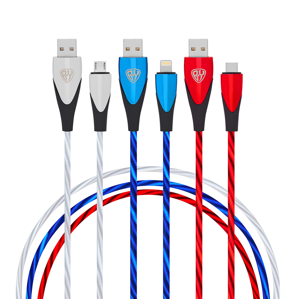 Набор кабелей для зарядки BY, iP/Micro USB/Type-C купить с выгодой в  Галамарт