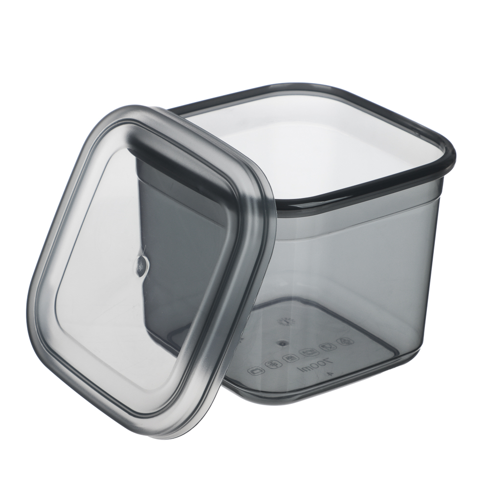 Ёмкость для сыпучих продуктов 0,7л 110х105х95мм, пластик, графит - #5