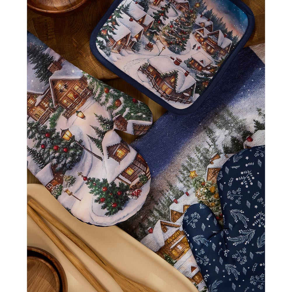 PROVANCE Нордик Прихватка, 17х17см, 100% полиэстер, домики - #8