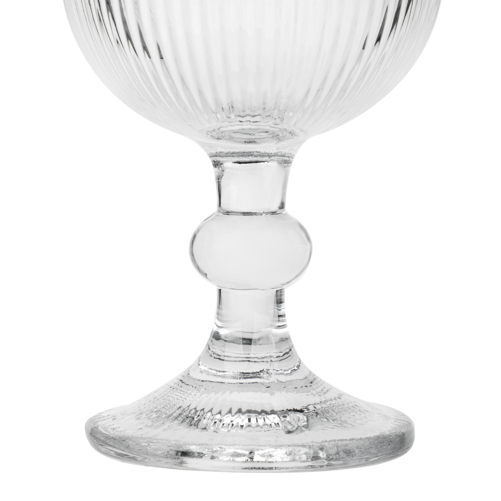 MILLIMI Бокал для вина Грея, 350 мл, стекло, прозрачный, рифленый - #4