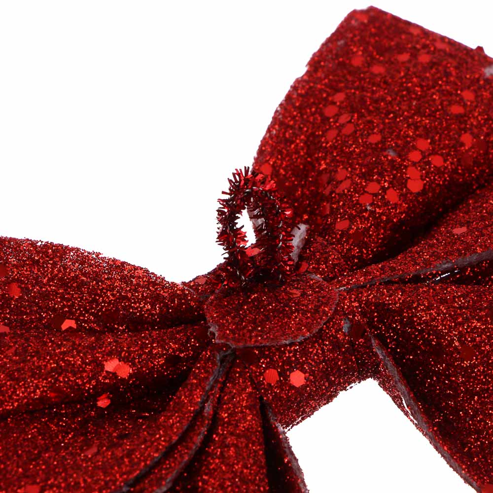 СНОУ БУМ Набор бантов 11,5х13 см, 2 шт, полиэстер, красный - #6