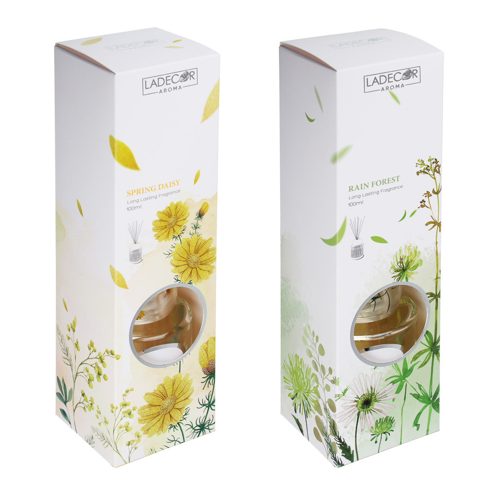 LADECOR Аромадиффузор 100 мл, с декором, 6,8x6,8x24,2см, 2 вида - #4