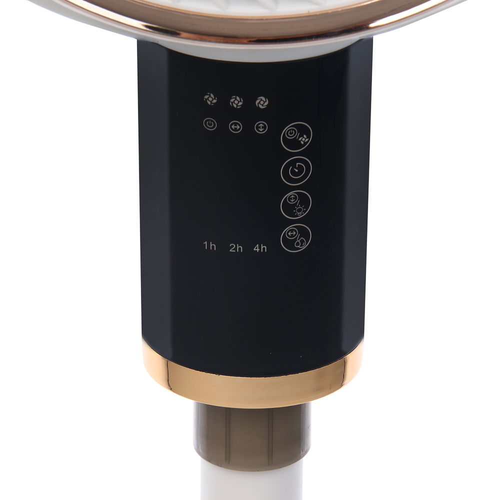 Вентилятор напольный с увлажнителем тм LEBEN 33Вт, 160мл, d24см, 220в, таймер, пульт ДУ, белый - #4