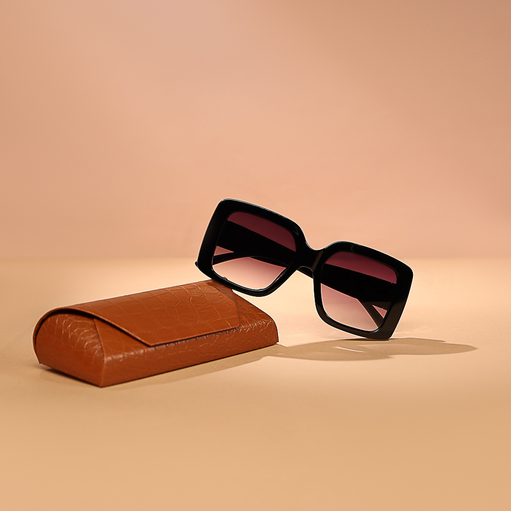 GALANTE Очки солнцезащитные, пластик, 150x50мм, черные, арт.24-26 - #4