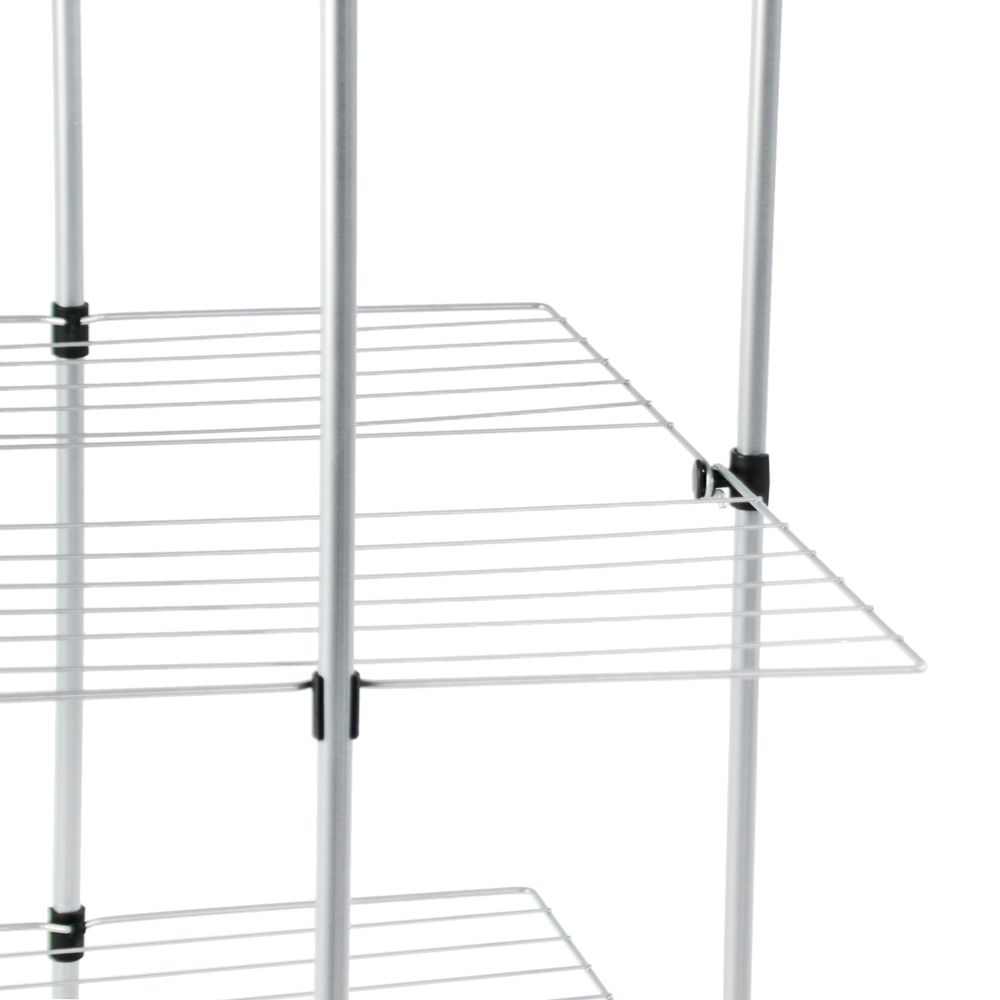 VETTA Сушилка для белья напольная, вертикал., 4 полки, на колесиках, окрашен. сталь, 70x61x175см - #10